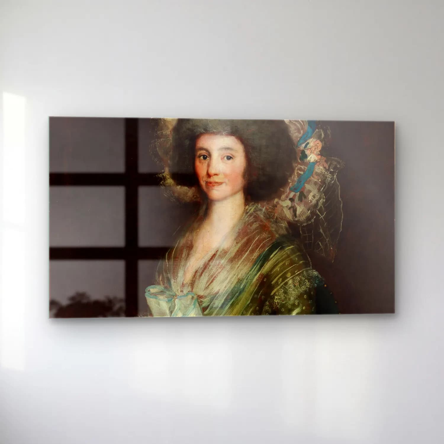 Francisco de Goya – Portrait of Senora Ceán Bermudez cam tablo — sol açıdan görünüm