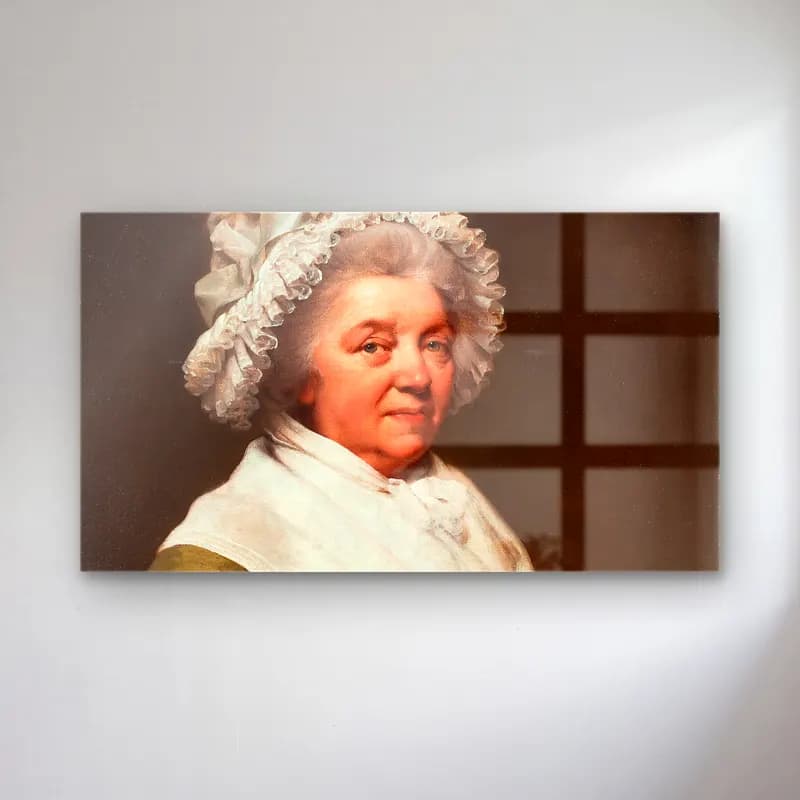 Joseph Wright – Portrait Of Mrs. Anthony Greatorex cam tablo — Joseph Wright – Portrait Of Mrs. Anthony Greatorex — yağlı boya kadın portresi