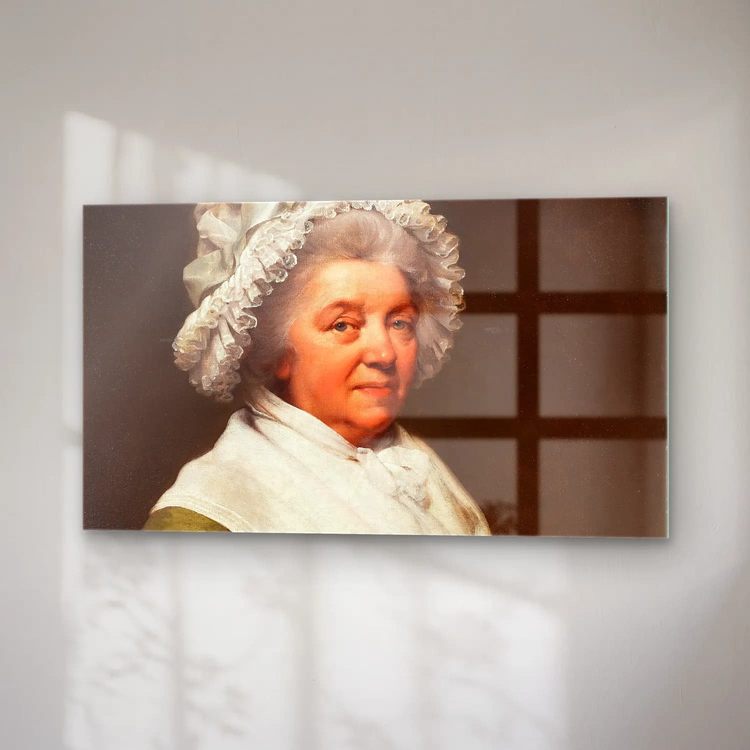 Joseph Wright – Portrait Of Mrs. Anthony Greatorex cam tablo — sağ açıdan görünüm