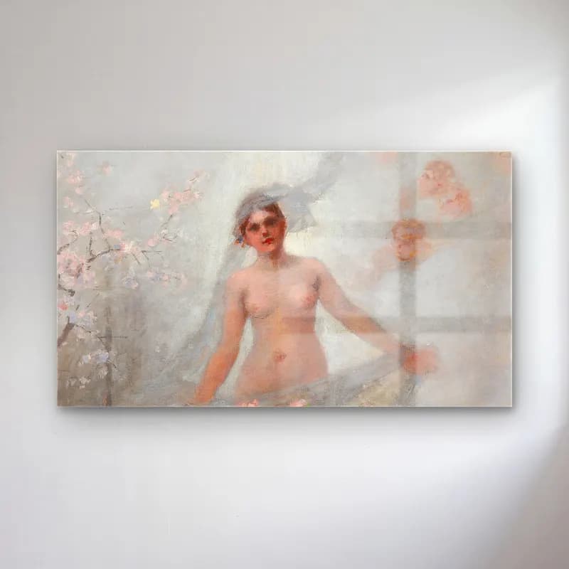 Alexander Koester – Springtime cam tablo — Alexander Koester – Springtime — empresyonist figür çalışması