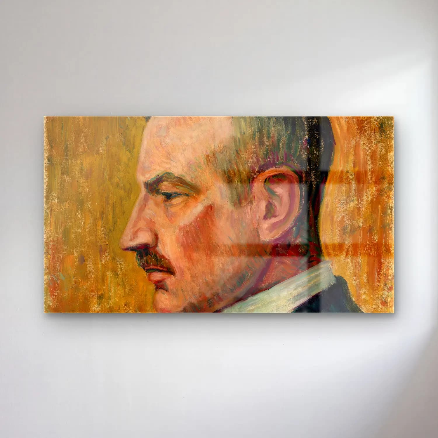 Alfred William Finch – Portrait of Artist Magnus Enckell cam tablo — Alfred William Finch – Portrait of Artist Magnus Enckell — empresyonist erkek portresi