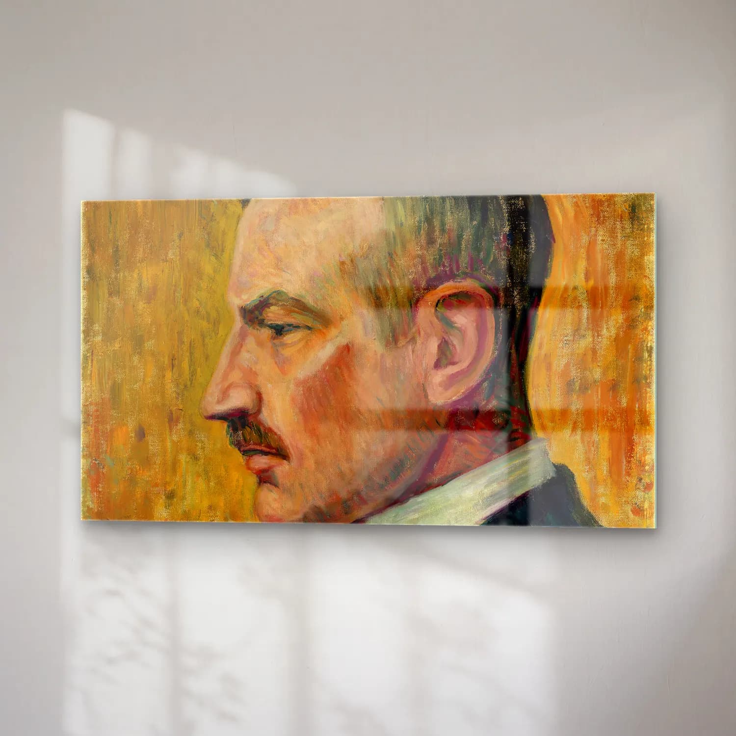 Alfred William Finch – Portrait of Artist Magnus Enckell cam tablo — sağ açıdan görünüm
