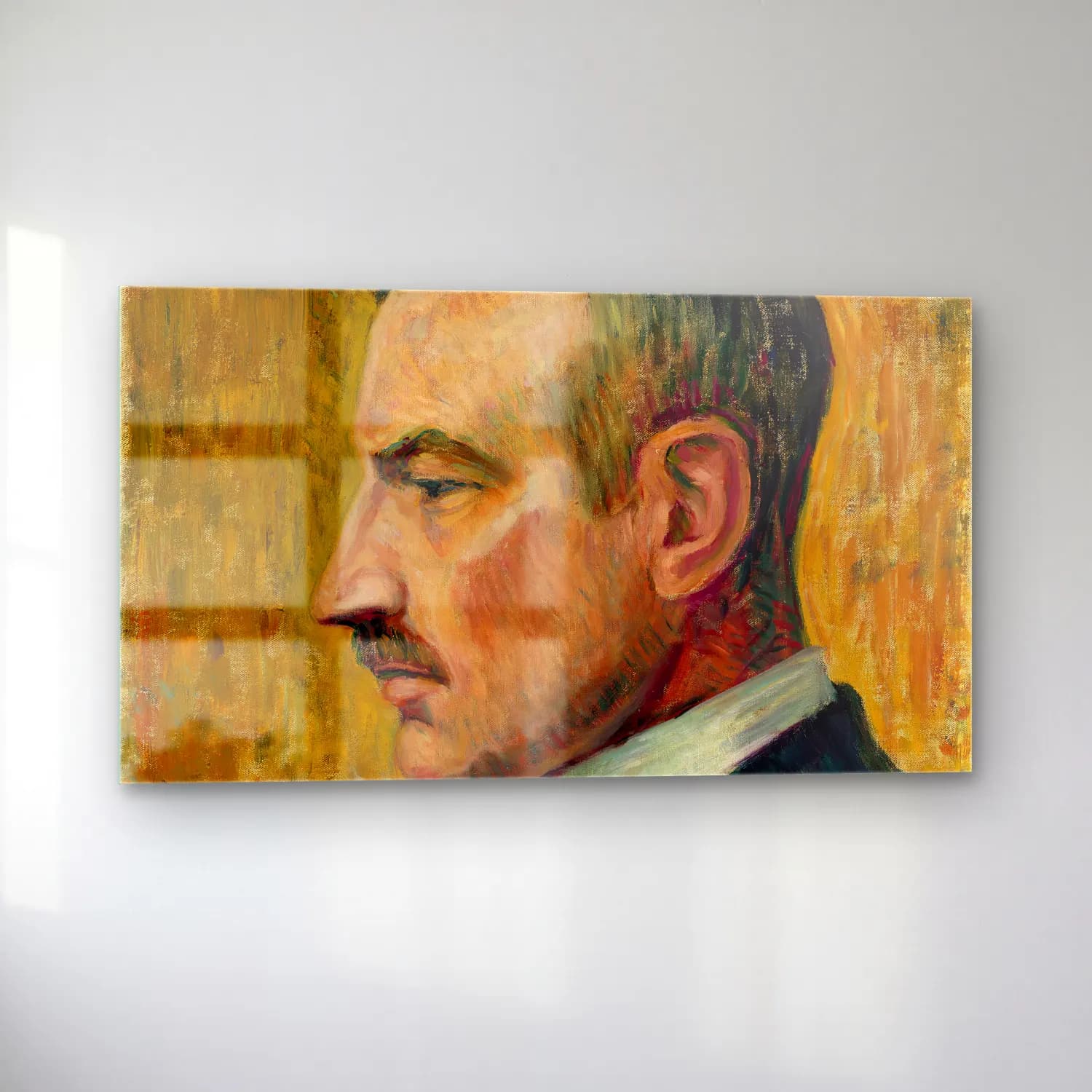 Alfred William Finch – Portrait of Artist Magnus Enckell cam tablo — sol açıdan görünüm