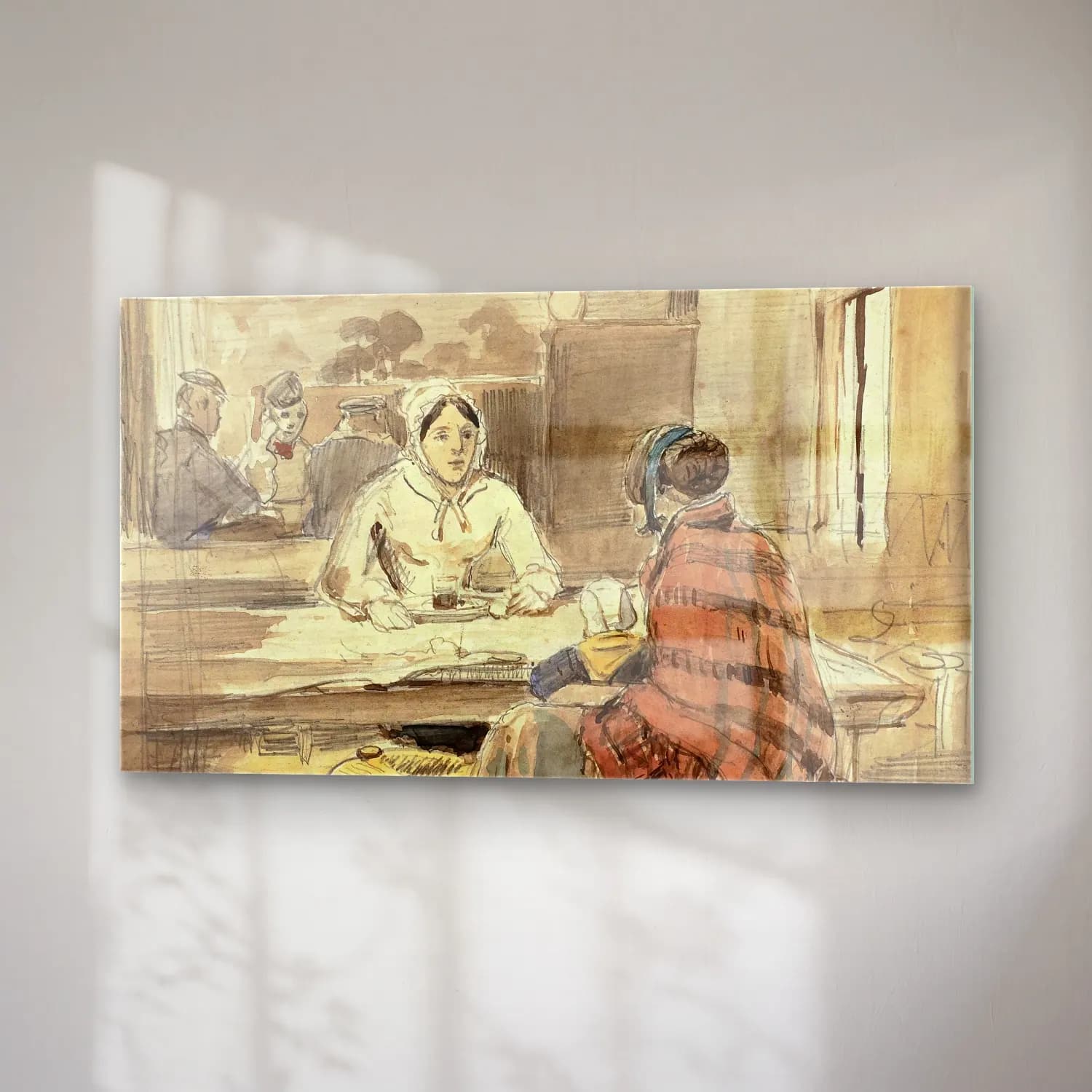 Johan Barthold Jongkind – Two Women in a Cafe cam tablo — sağ açıdan görünüm