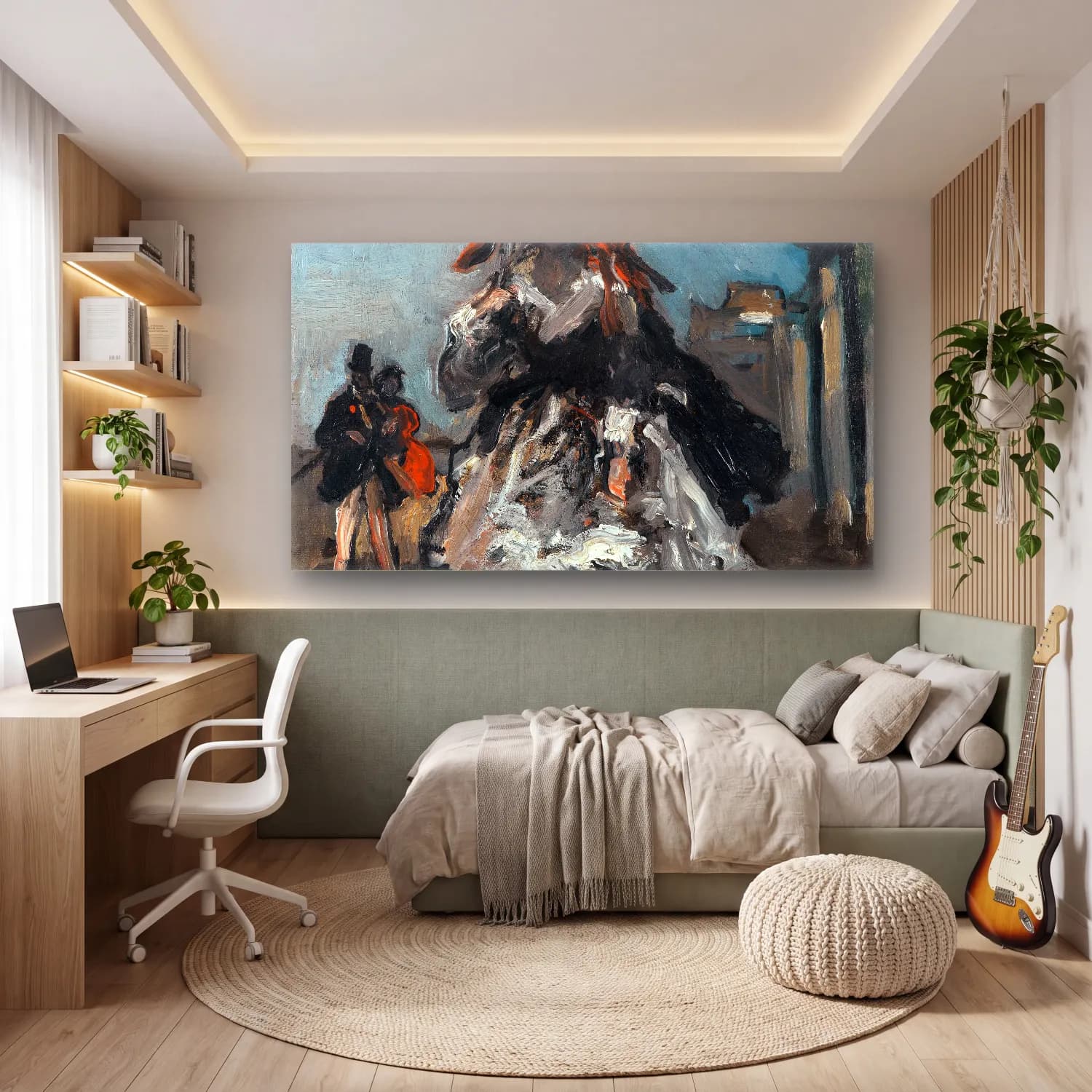 Johan Barthold Jongkind – Young Woman With A Parasol cam tablo — genç odasında