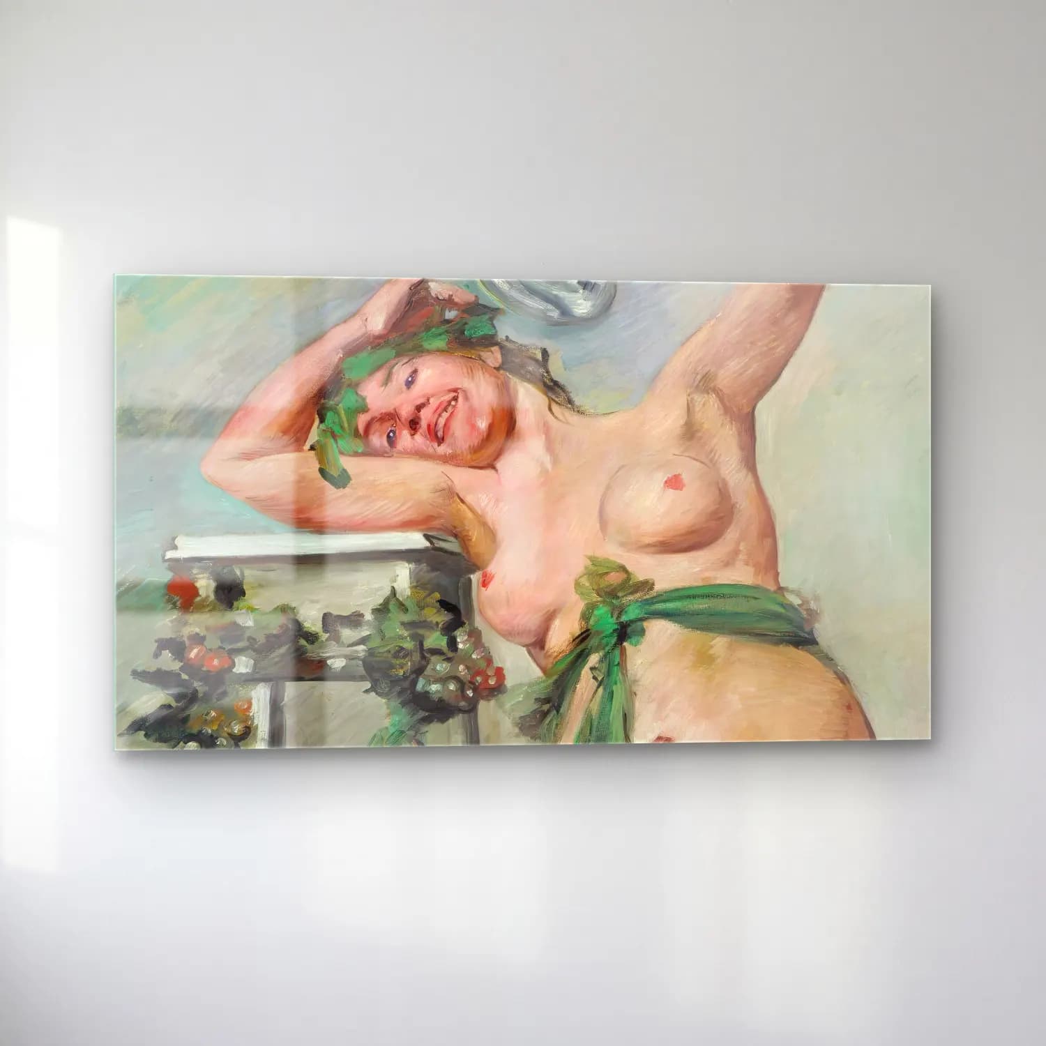 Lovis Corinth – Bacchantin cam tablo — sol açıdan görünüm
