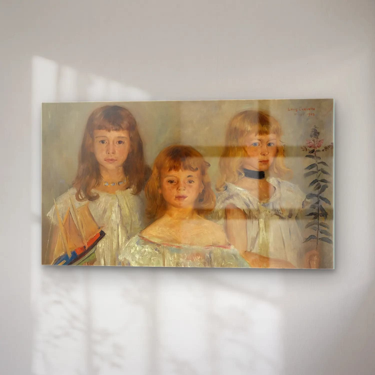 Lovis Corinth – Drei Kleine Mädchen (Three Girls) cam tablo — sağ açıdan görünüm