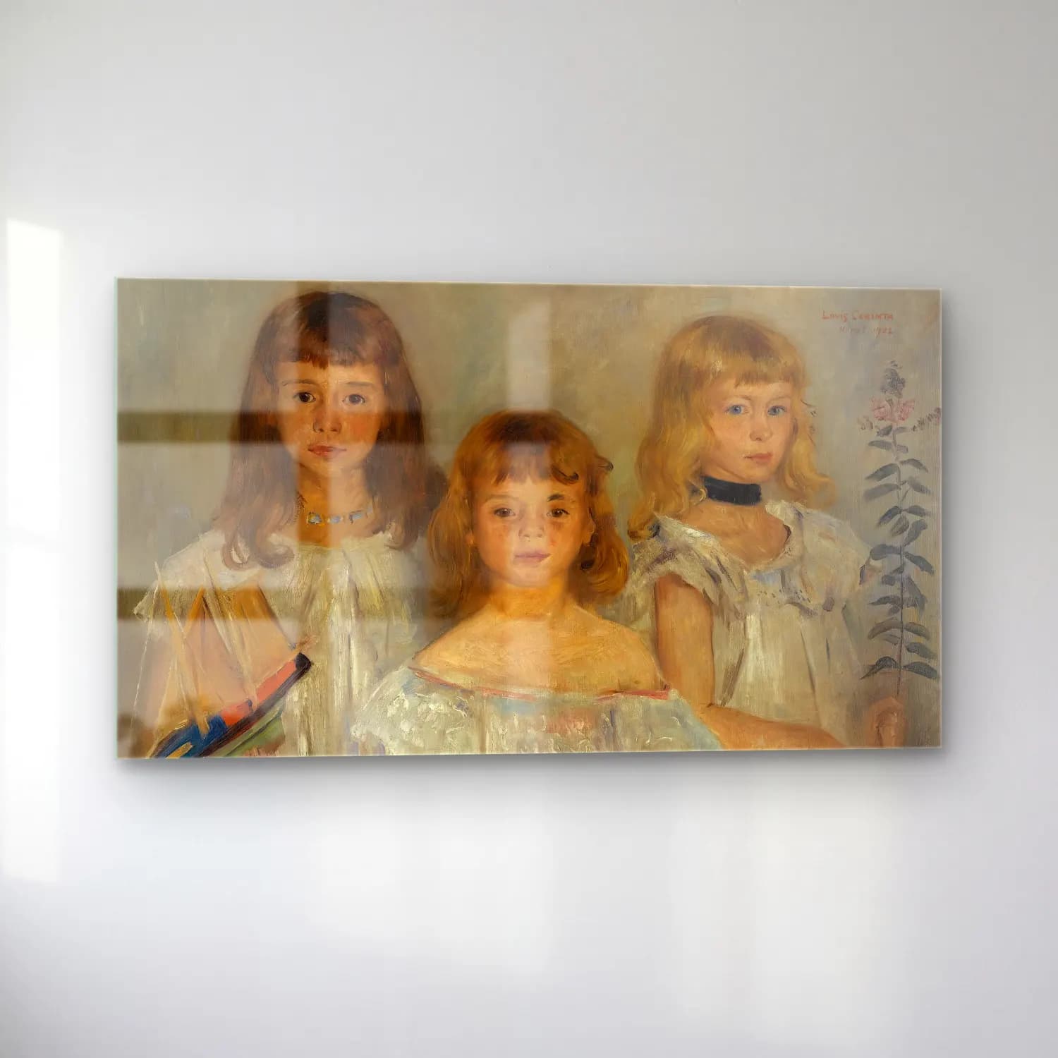Lovis Corinth – Drei Kleine Mädchen (Three Girls) cam tablo — sol açıdan görünüm