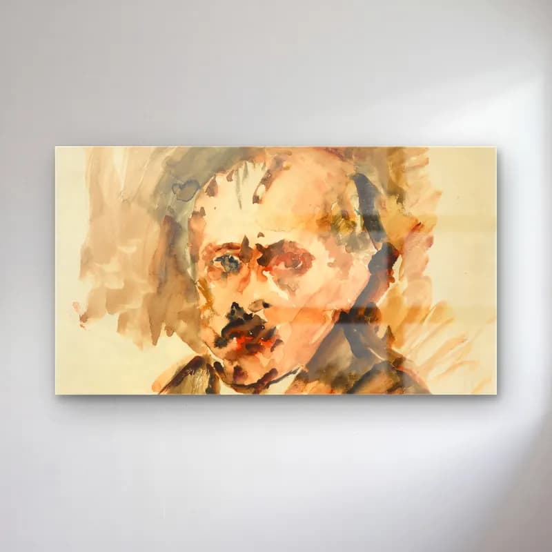 Lovis Corinth – Eisbahn im Berliner Tiergarten cam tablo — Lovis Corinth – Eisbahn im Berliner Tiergarten — suluboya erkek portresi
