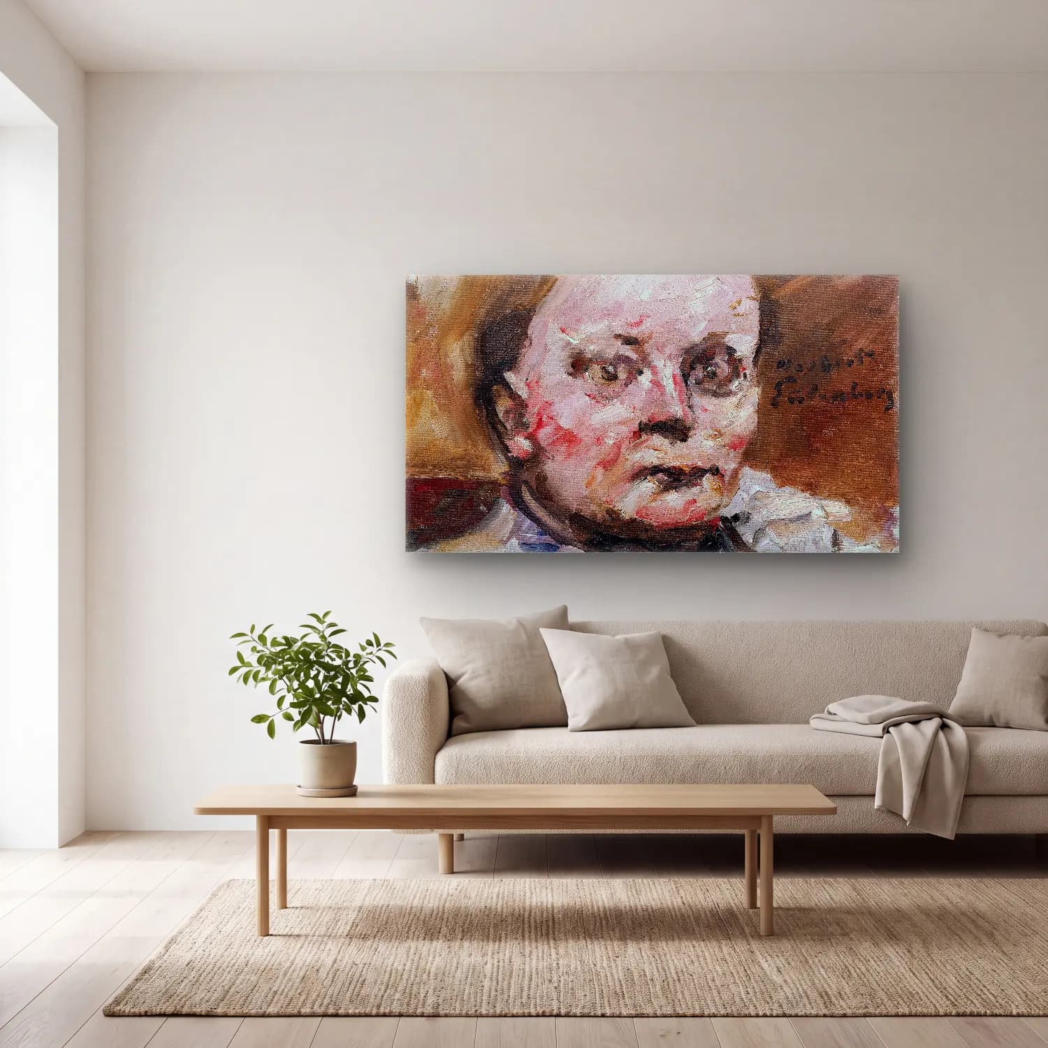 Lovis Corinth – Herbert Eulenberg cam tablo — açık renk salonda