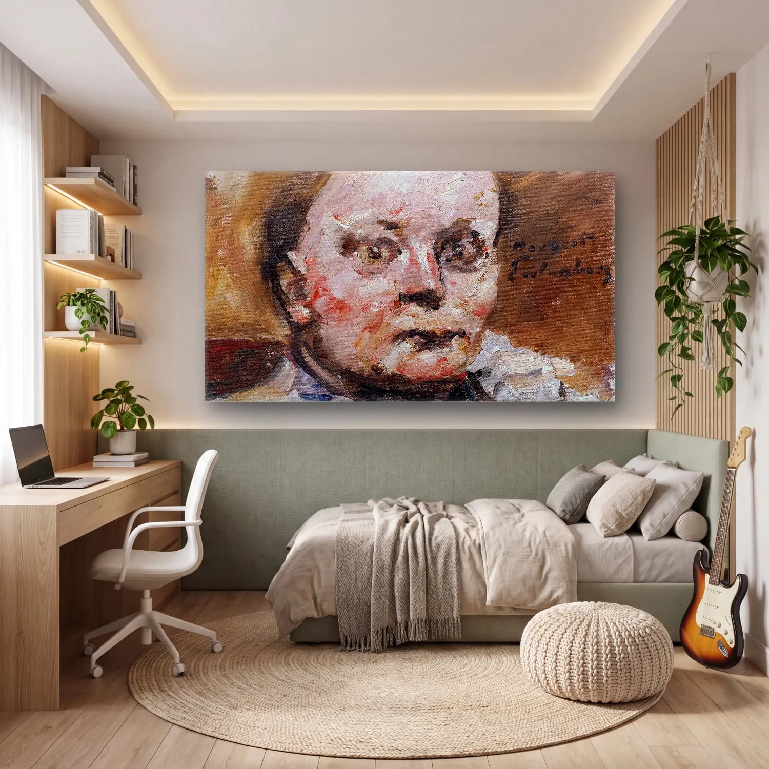 Lovis Corinth – Herbert Eulenberg cam tablo — genç odasında