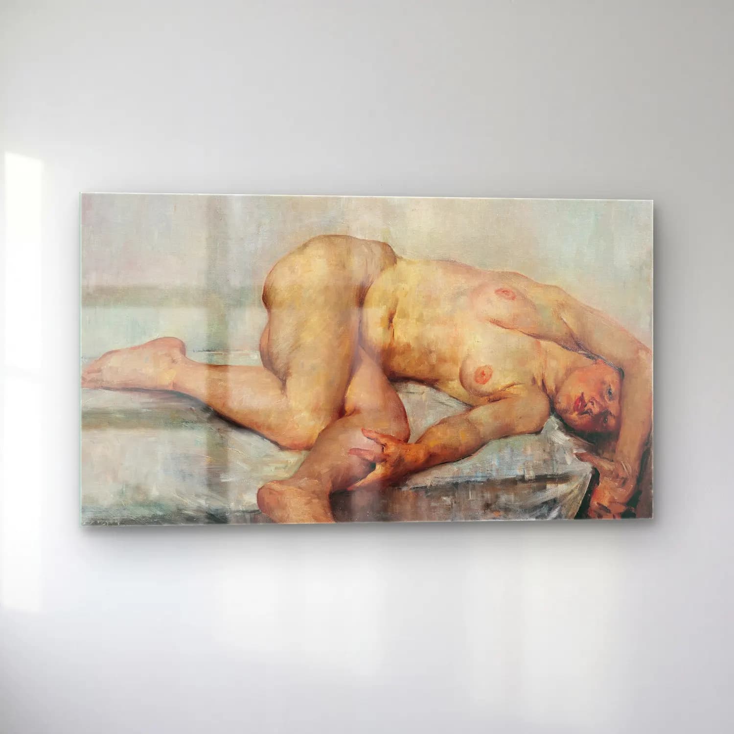 Lovis Corinth – Liegender Weiblicher Akt cam tablo — sol açıdan görünüm