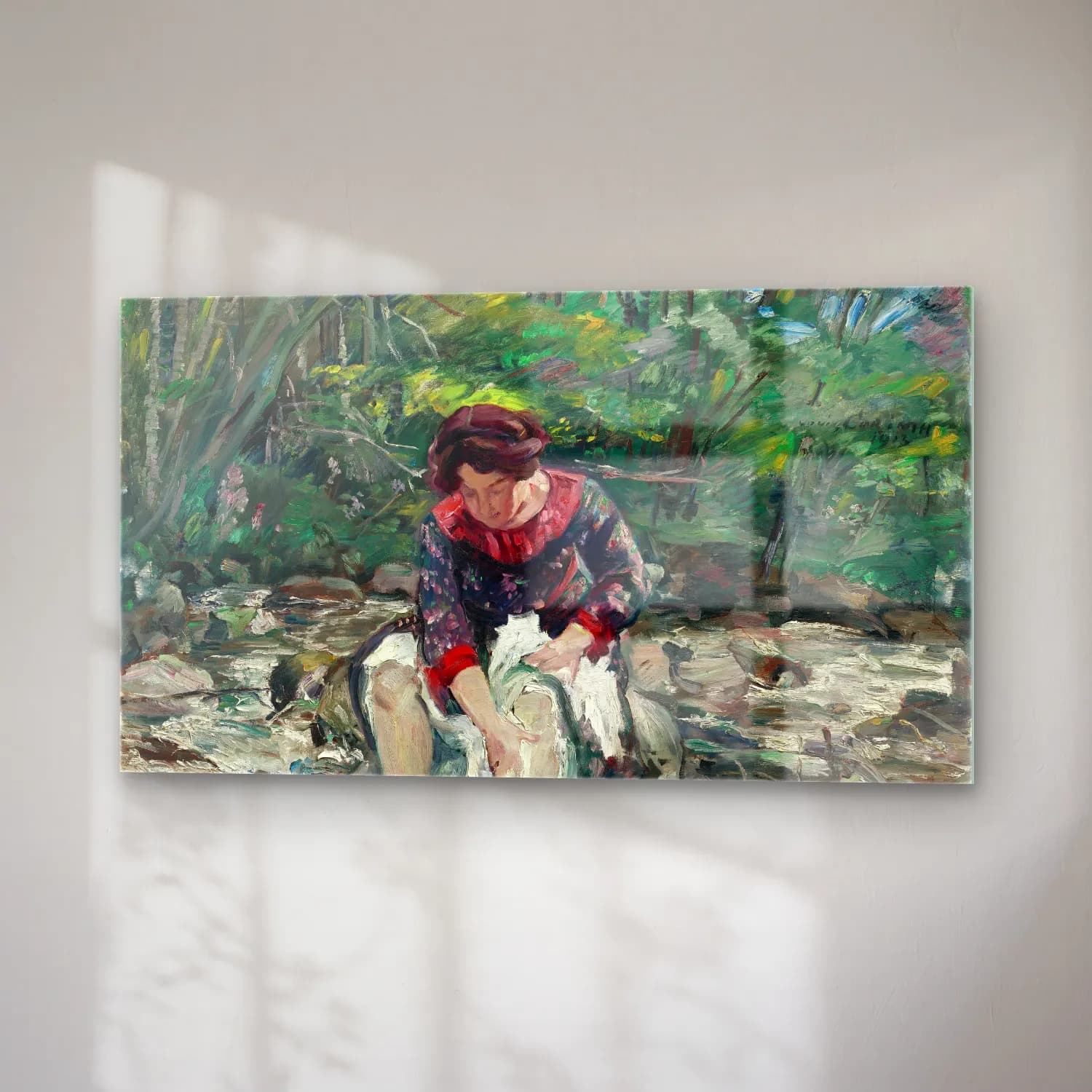 Lovis Corinth – Mädchen im Waldbach cam tablo — sağ açıdan görünüm