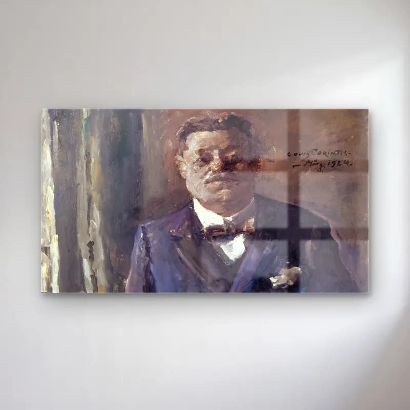Lovis Corinth – Portrait Of Reich President Friedrich Ebert cam tablo — Lovis Corinth – Portrait Of Reich President Friedrich Ebert — empresyonist erkek portresi