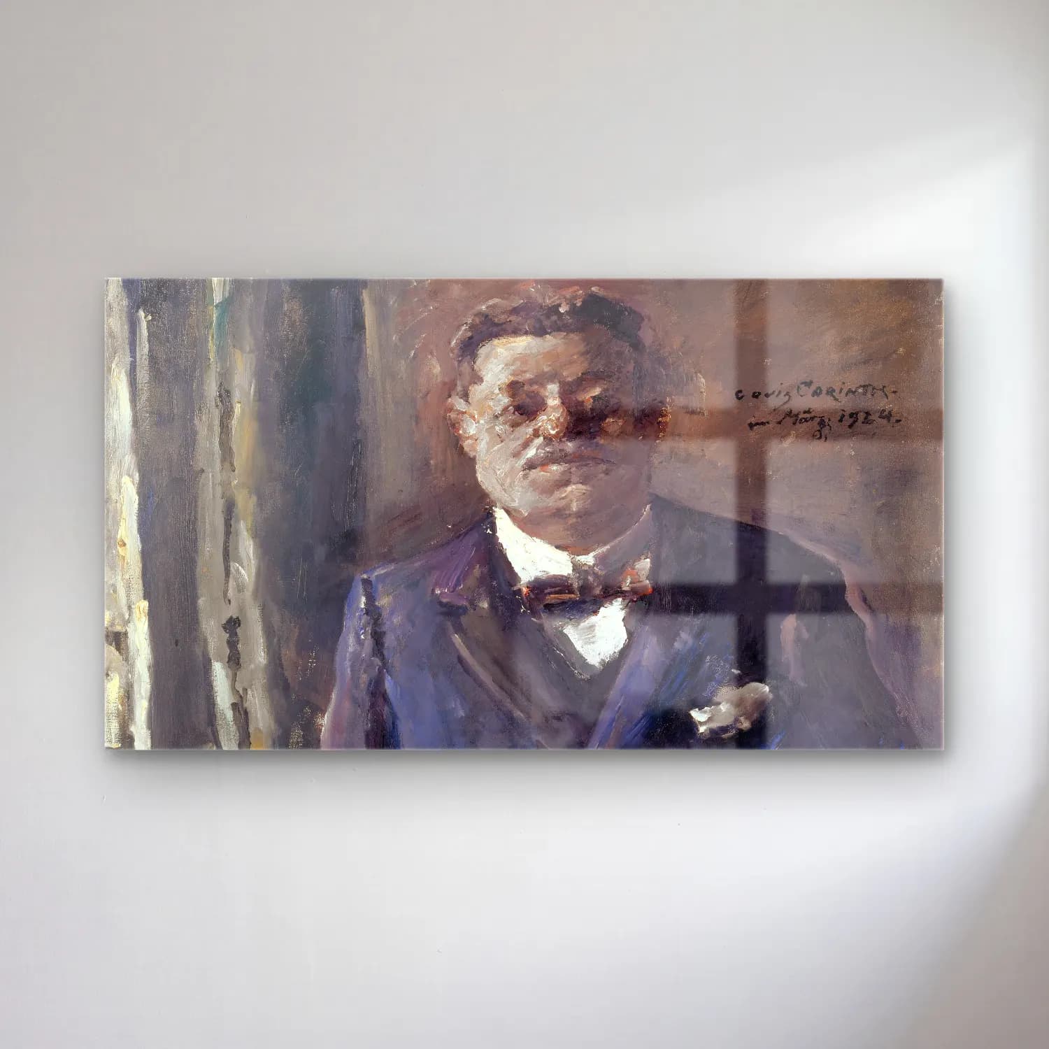 Lovis Corinth – Portrait Of Reich President Friedrich Ebert cam tablo — Lovis Corinth – Portrait Of Reich President Friedrich Ebert — empresyonist erkek portresi