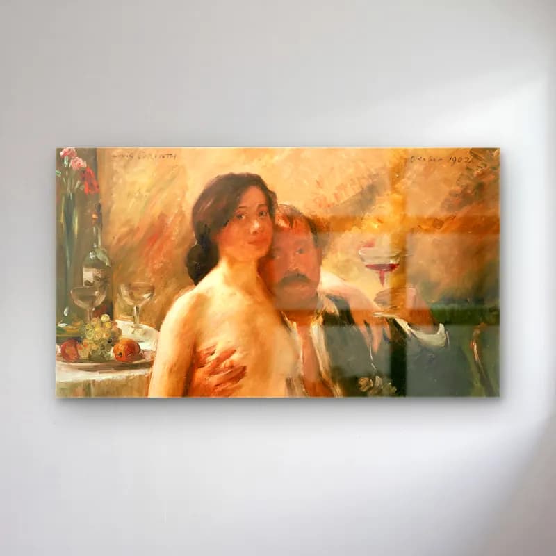 Lovis Corinth – Self portrait with his wife Charlotte Berend-Corinth and a… cam tablo — Lovis Corinth – Self portrait with his wife Charlotte Berend-Corinth and a… — empresyonist aşıklar
