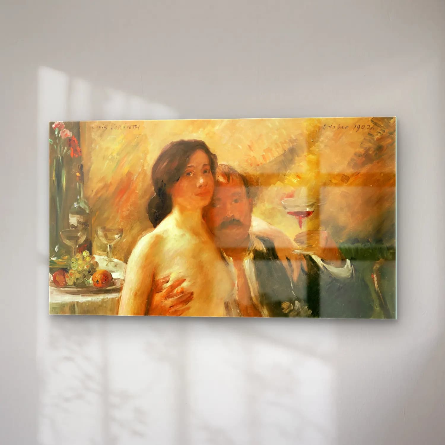 Lovis Corinth – Self portrait with his wife Charlotte Berend-Corinth and a… cam tablo — sağ açıdan görünüm