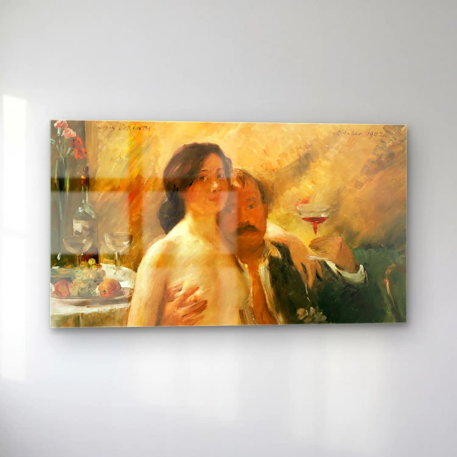 Lovis Corinth – Self portrait with his wife Charlotte Berend-Corinth and a… cam tablo — sol açıdan görünüm