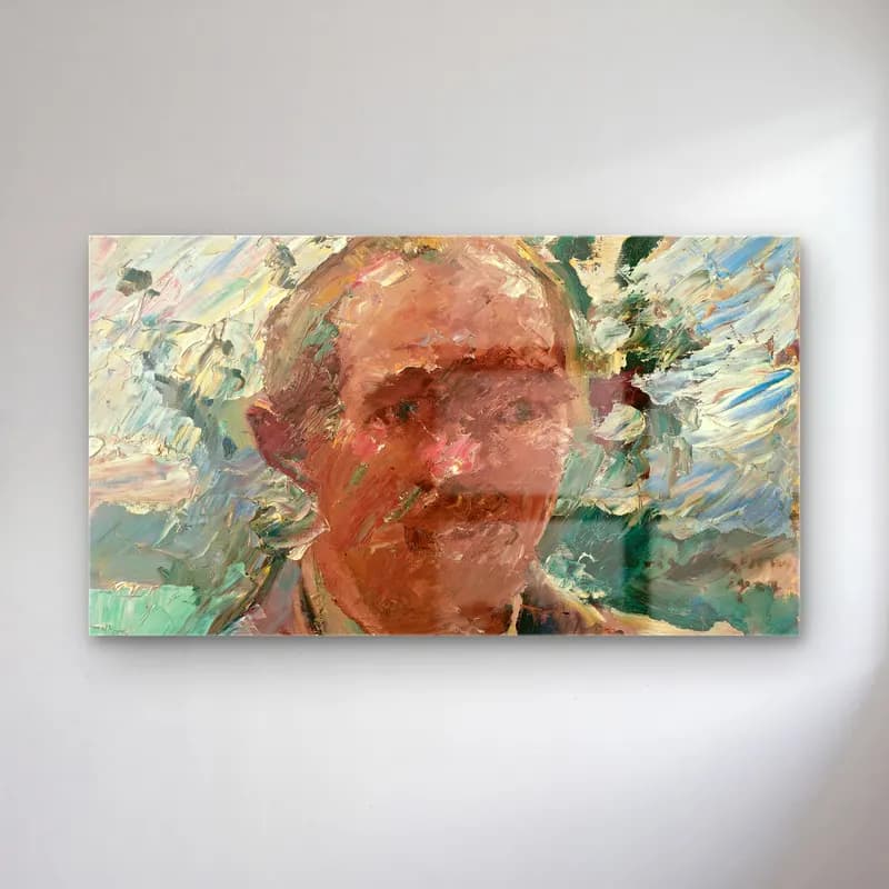 Lovis Corinth – Self-portrait at Walchensee cam tablo — Lovis Corinth – Self-portrait at Walchensee — empresyonist erkek portresi