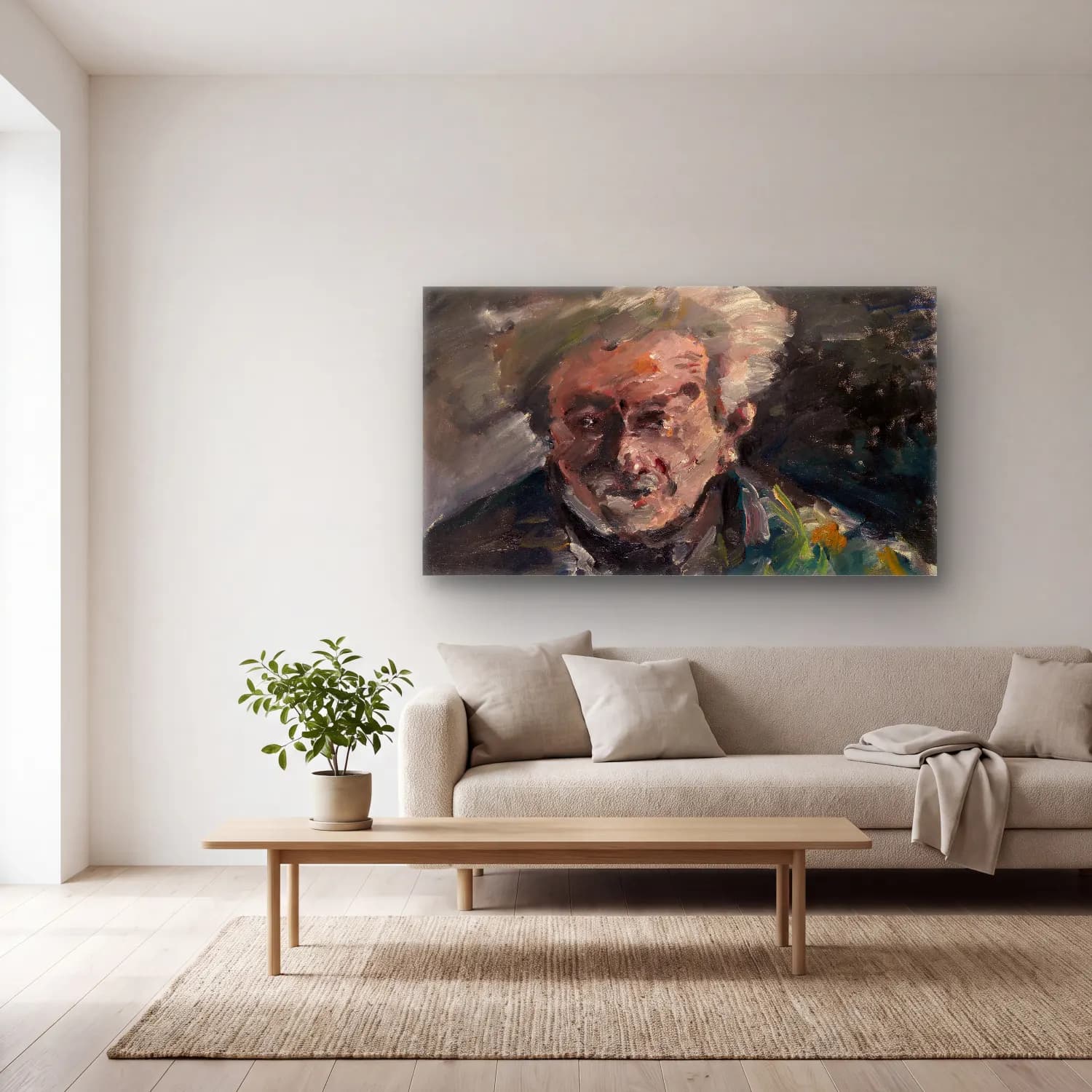 Lovis Corinth – The Homeric Laughter cam tablo — açık renk salonda