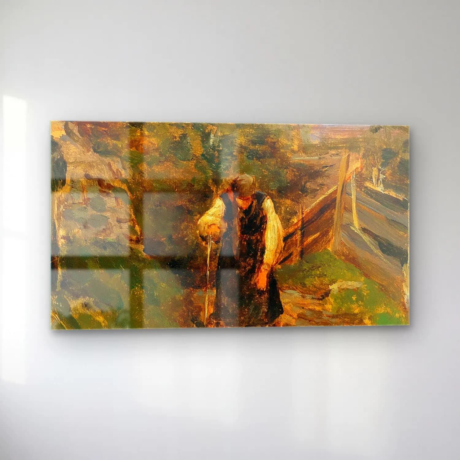 Olga Wisinger-Florian – Olga Wisinger-Florian - Study of a peasant woman returning… cam tablo — sol açıdan görünüm
