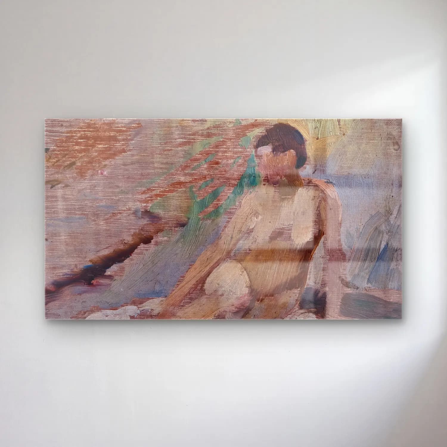 Richard Bergh – Model Study cam tablo — Richard Bergh – Model Study — empresyonist figür çalışması