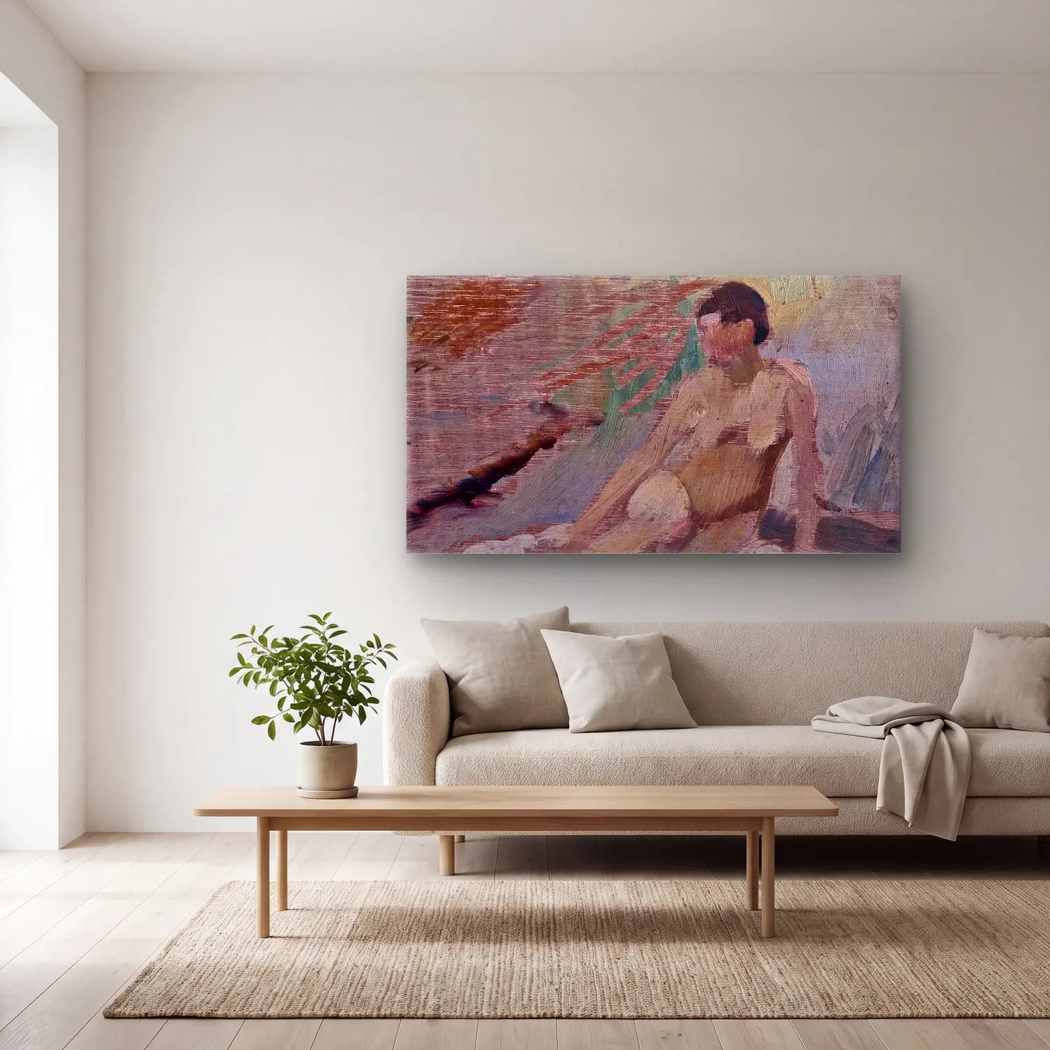 Richard Bergh – Model Study cam tablo — açık renk salonda
