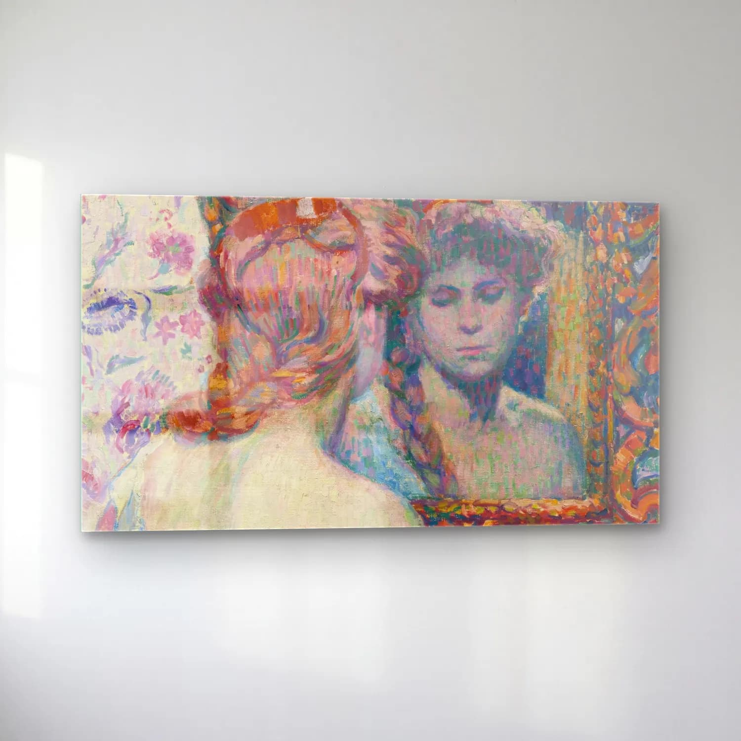 Theo van Rysselberghe – Theo van Rysselberghe - Femme au miroir cam tablo — sol açıdan görünüm