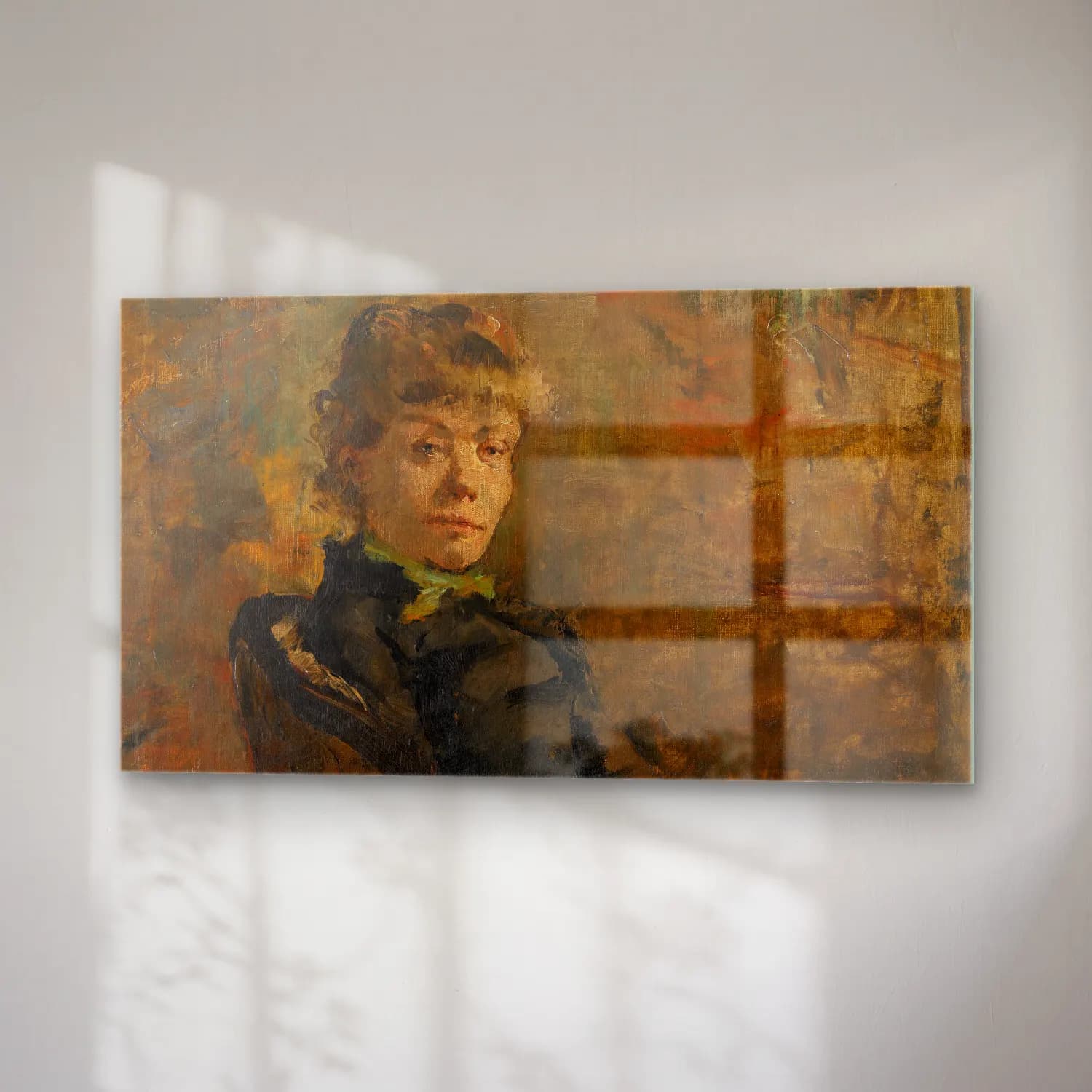Theo van Rysselberghe – Theo van Rysselberghe - Madame Constantin Meunier cam tablo — sağ açıdan görünüm