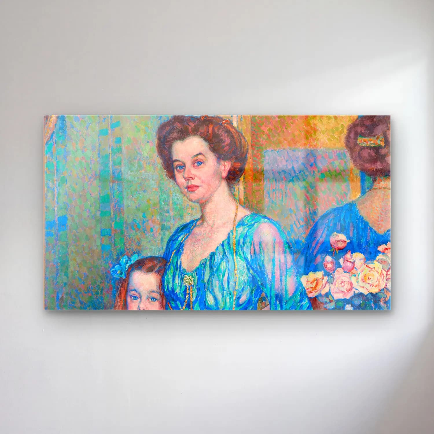 Theo van Rysselberghe – Theo van Rysselberghe - Madame Von Bodenhausen Avec Son… cam tablo — Theo van Rysselberghe – Theo van Rysselberghe - Madame Von Bodenhausen Avec Son… — empresyonist anne ve çocuk