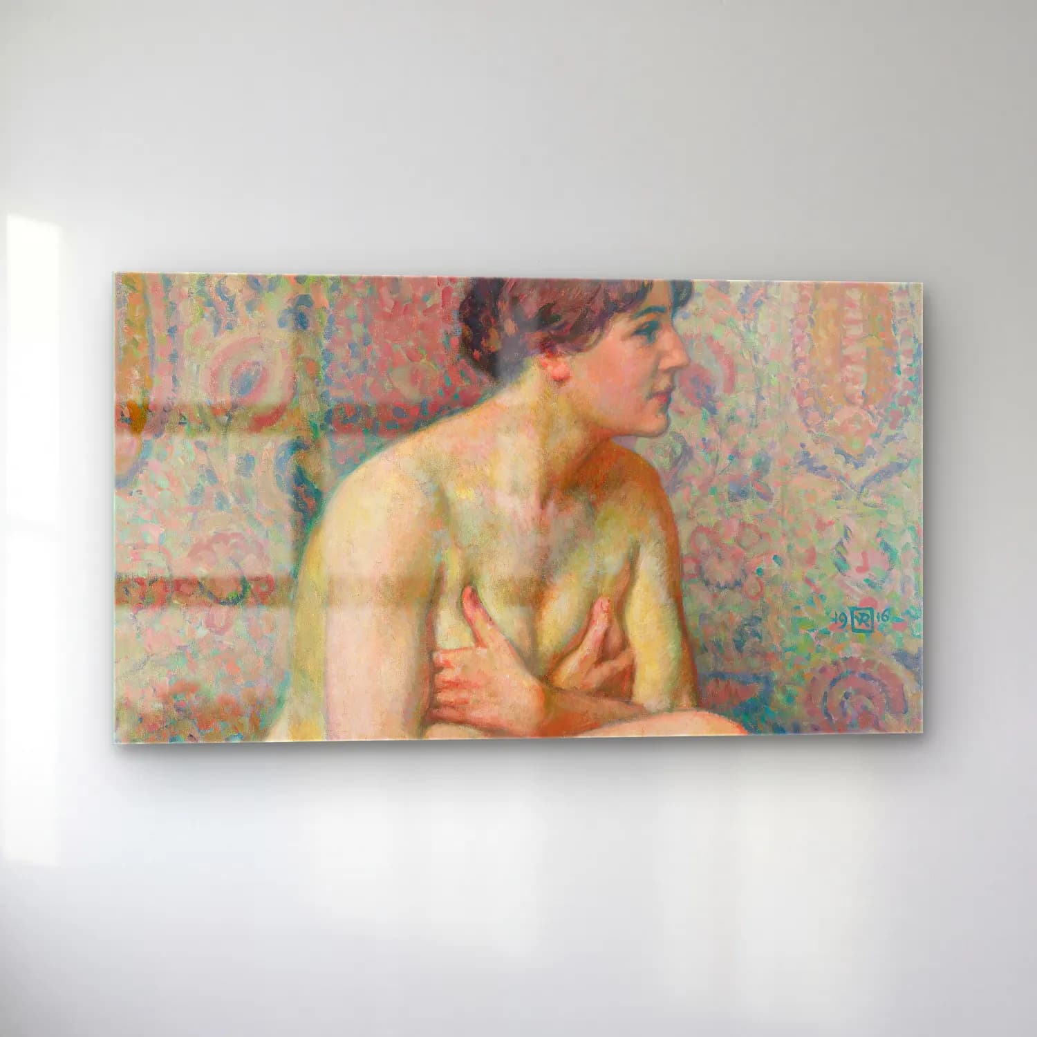 Theo van Rysselberghe – Theo van Rysselberghe - Nu Assis (Maude) cam tablo — sol açıdan görünüm