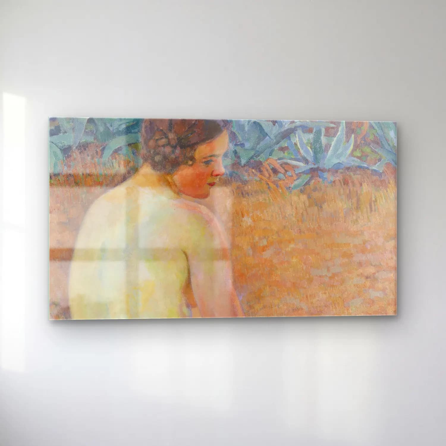 Theo van Rysselberghe – Theo van Rysselberghe - Nude with agave (Nu aux agave) cam tablo — sol açıdan görünüm