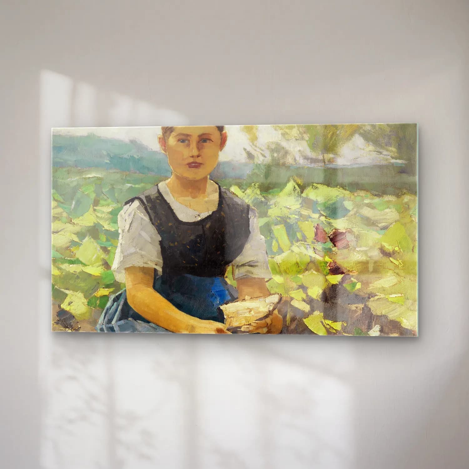 Karl Hagemeister – Mädchen im Kohlfeld cam tablo — sağ açıdan görünüm