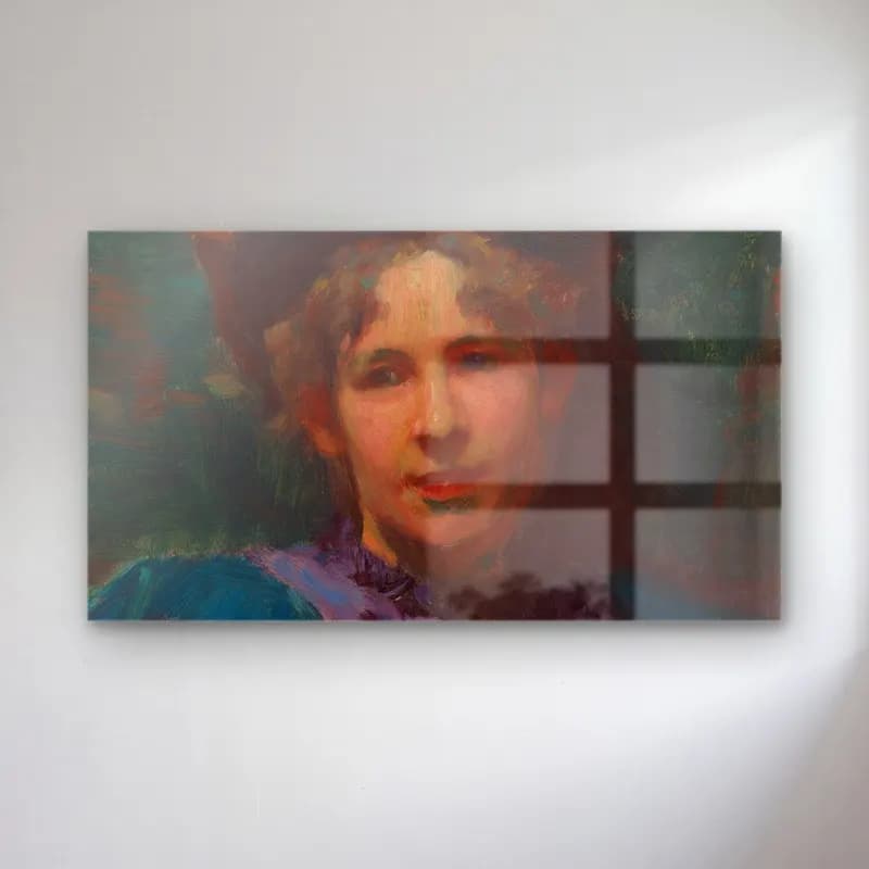 Robert William Vonnoh – Bessie Potter Vonnoh cam tablo — Robert William Vonnoh – Bessie Potter Vonnoh — yağlı boya kadın portresi