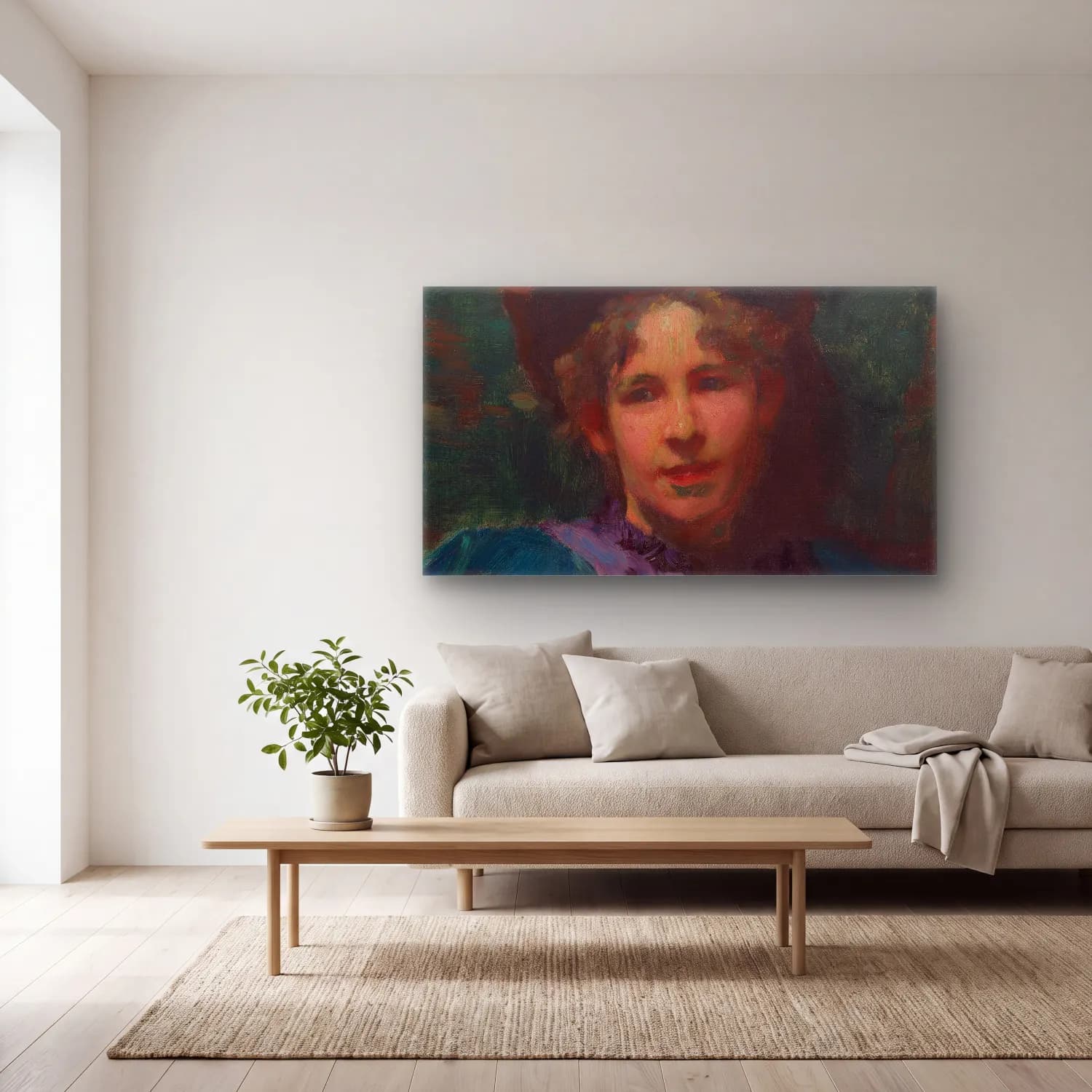 Robert William Vonnoh – Bessie Potter Vonnoh cam tablo — açık renk salonda