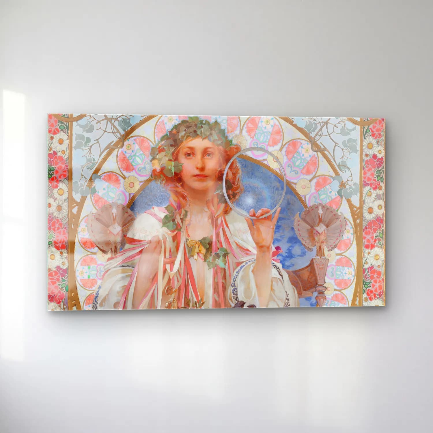 Alphonse Mucha – Portrait of Josephine Crane-Bradley as Slavia cam tablo — sol açıdan görünüm