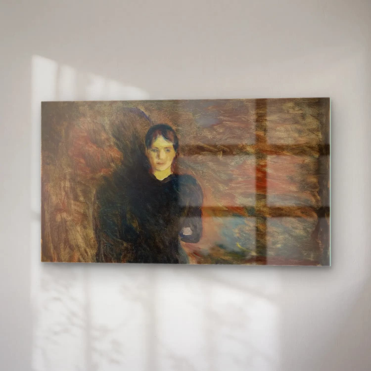 Edvard Munch – Lady in Black cam tablo — sağ açıdan görünüm