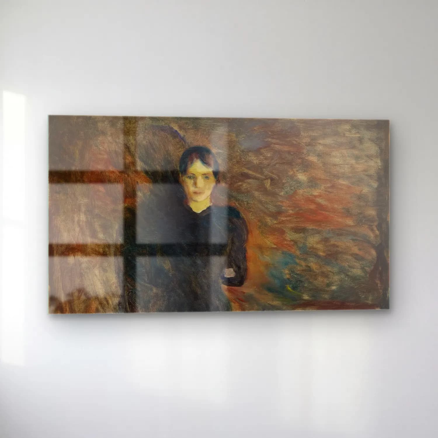 Edvard Munch – Lady in Black cam tablo — sol açıdan görünüm