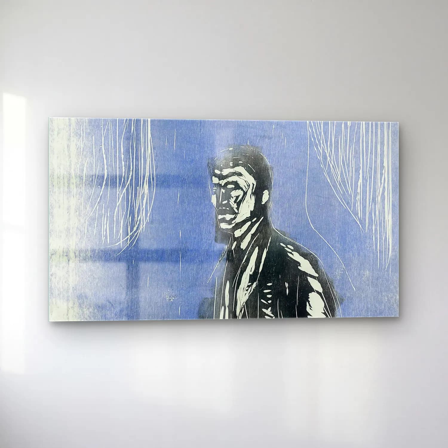 Edvard Munch – Self–Portrait in Moonlight cam tablo — sol açıdan görünüm