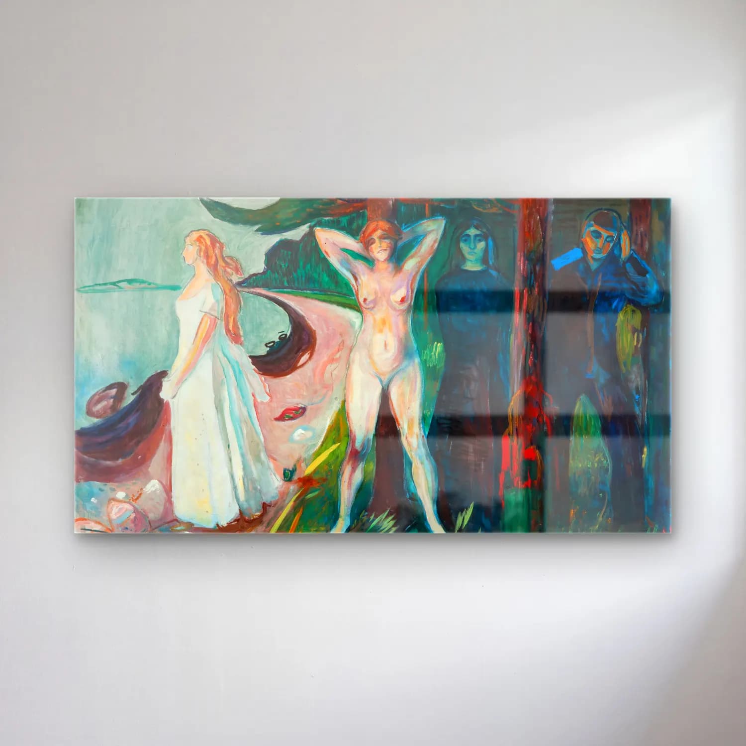 Edvard Munch – Woman cam tablo — Edvard Munch – Woman — empresyonist figür çalışması