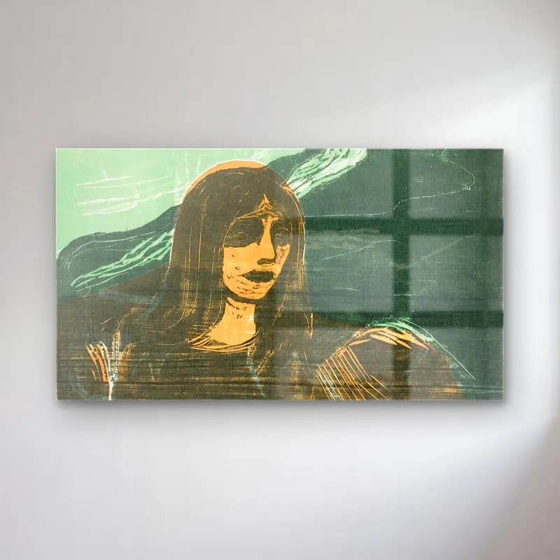 Edvard Munch – Woman’s Head against the Shore cam tablo — Edvard Munch – Woman’s Head against the Shore — boho kadın portresi