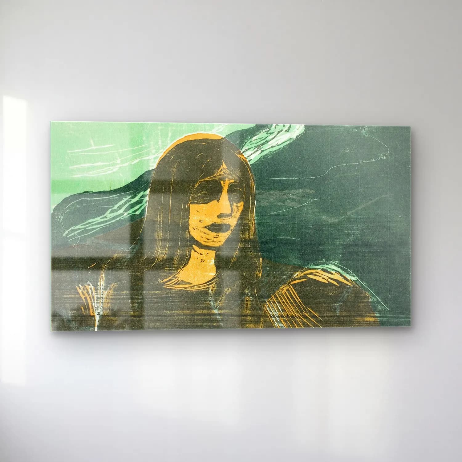 Edvard Munch – Woman’s Head against the Shore cam tablo — sol açıdan görünüm