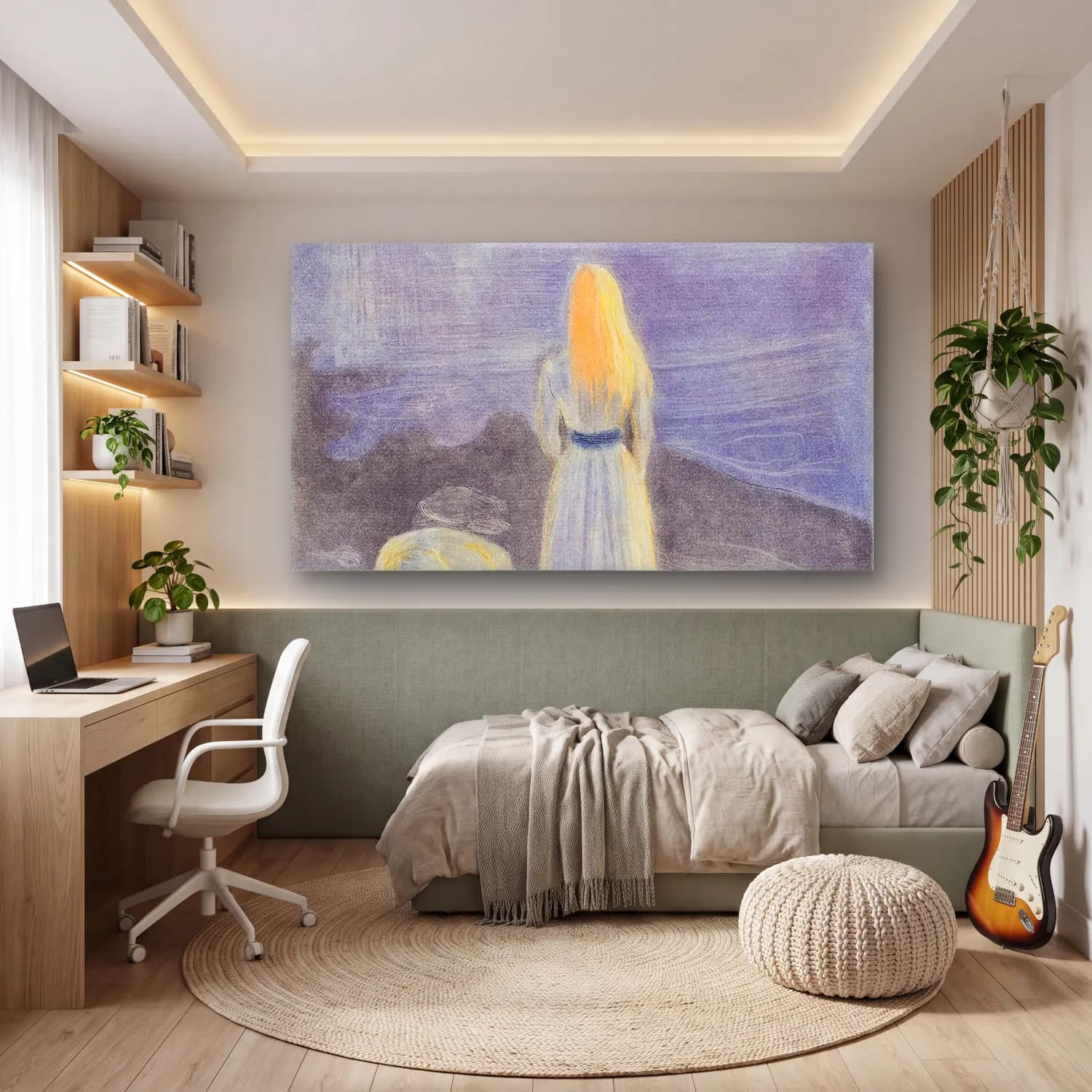 Edvard Munch – Young Woman on the Beach cam tablo — genç odasında