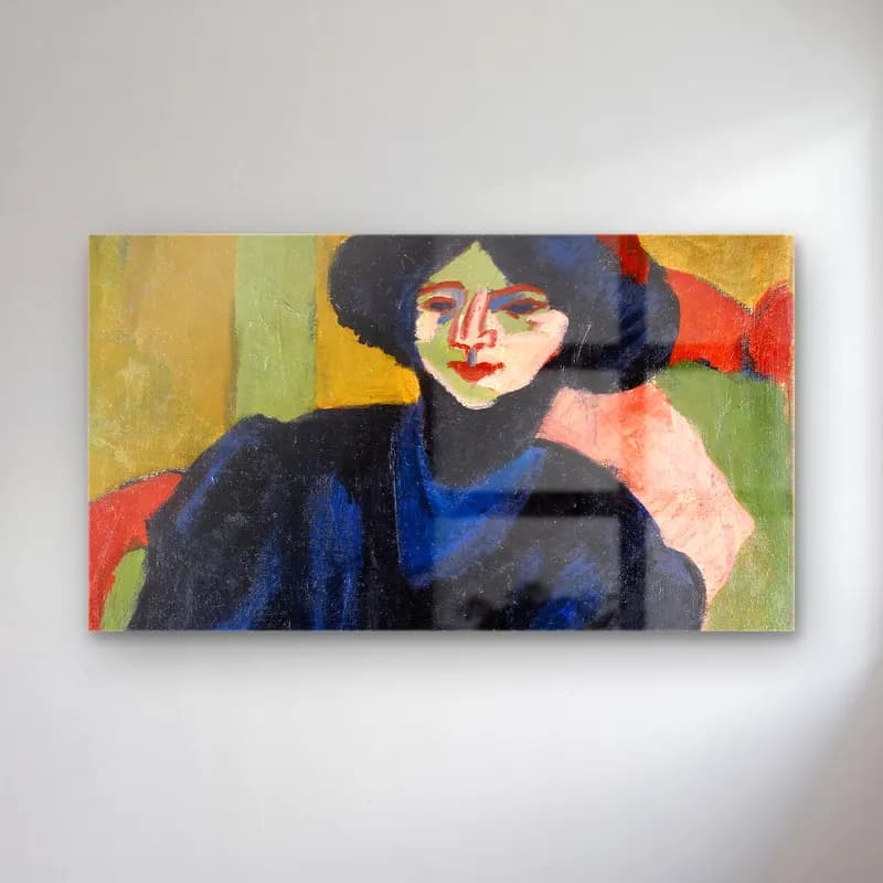Ernst Ludwig Kirchner – Portrait of a Woman cam tablo — Ernst Ludwig Kirchner – Portrait of a Woman — empresyonist kadın portresi