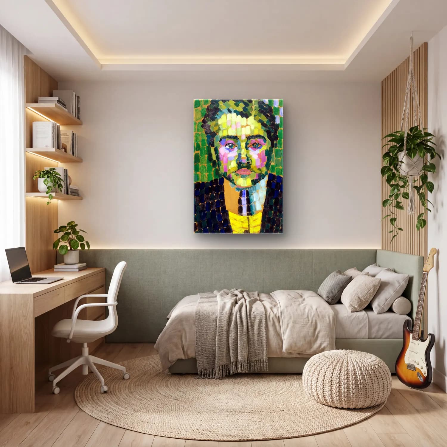 Robert Delaunay – Jean Metzinger cam tablo — genç odasında