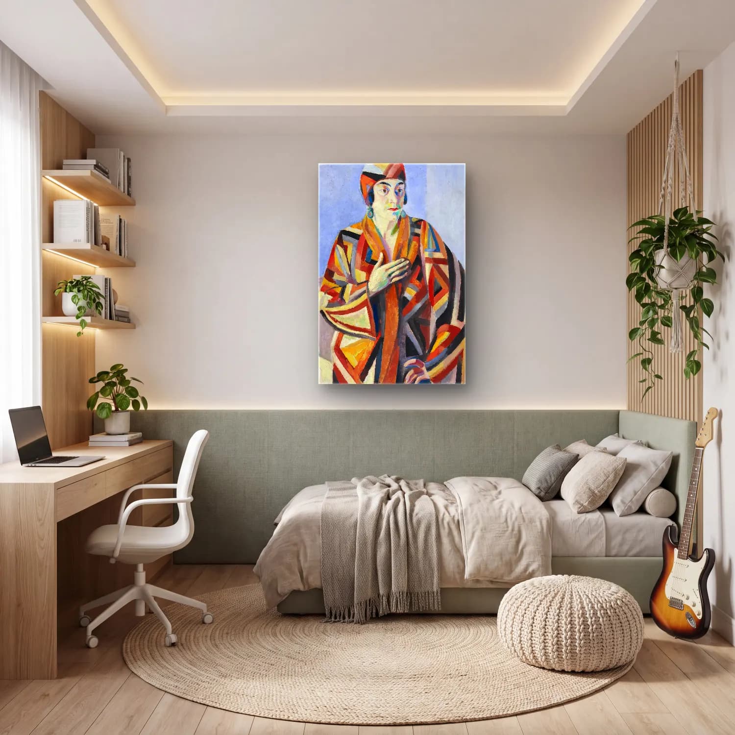 Robert Delaunay – Portrait De Madame Mandel cam tablo — genç odasında