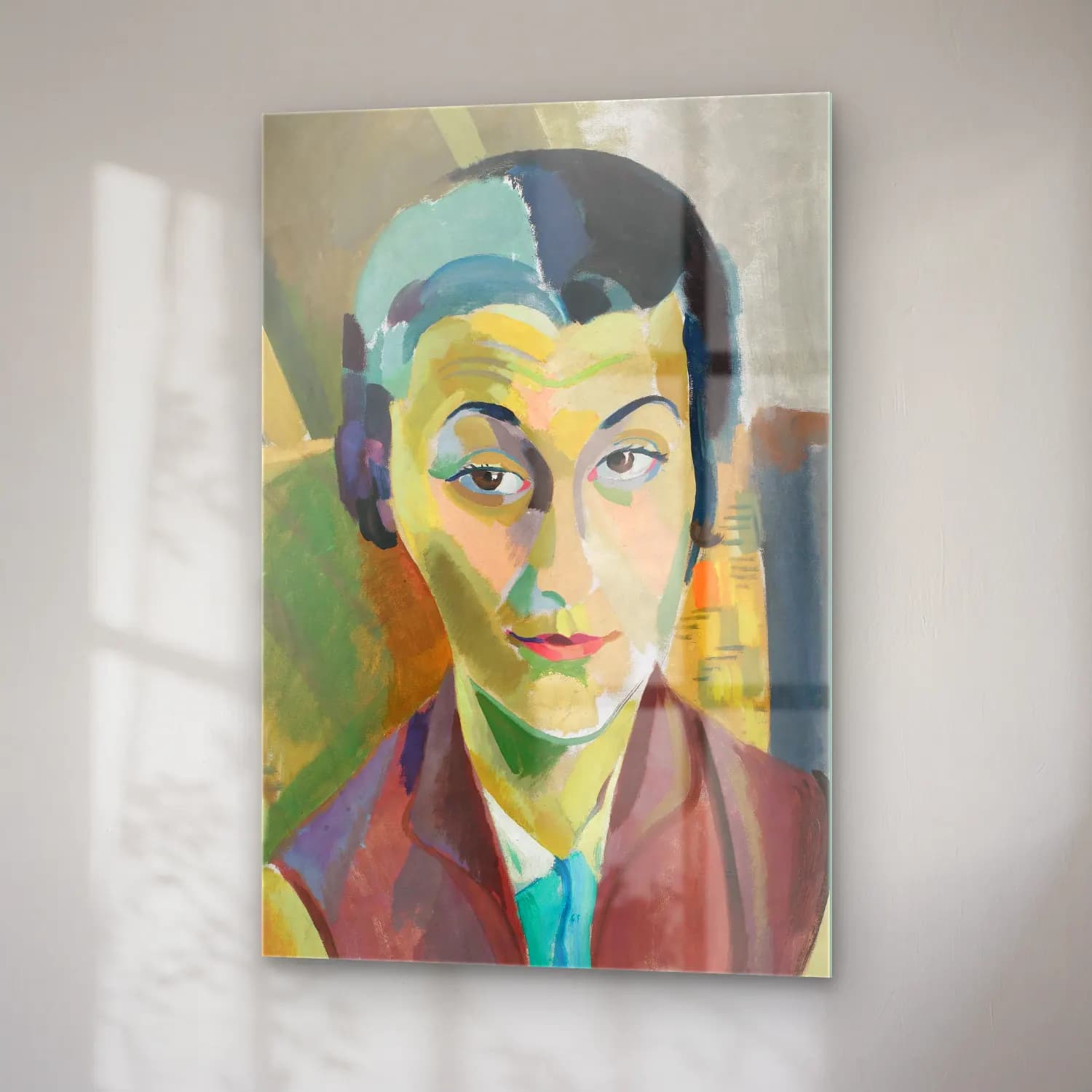Robert Delaunay – Portrait De Maria Lani cam tablo — sağ açıdan görünüm