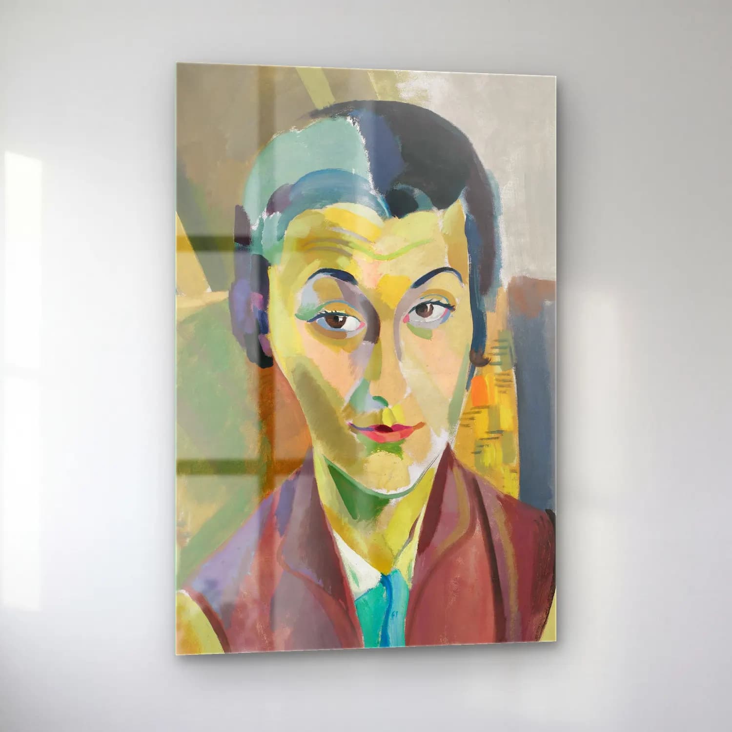 Robert Delaunay – Portrait De Maria Lani cam tablo — sol açıdan görünüm