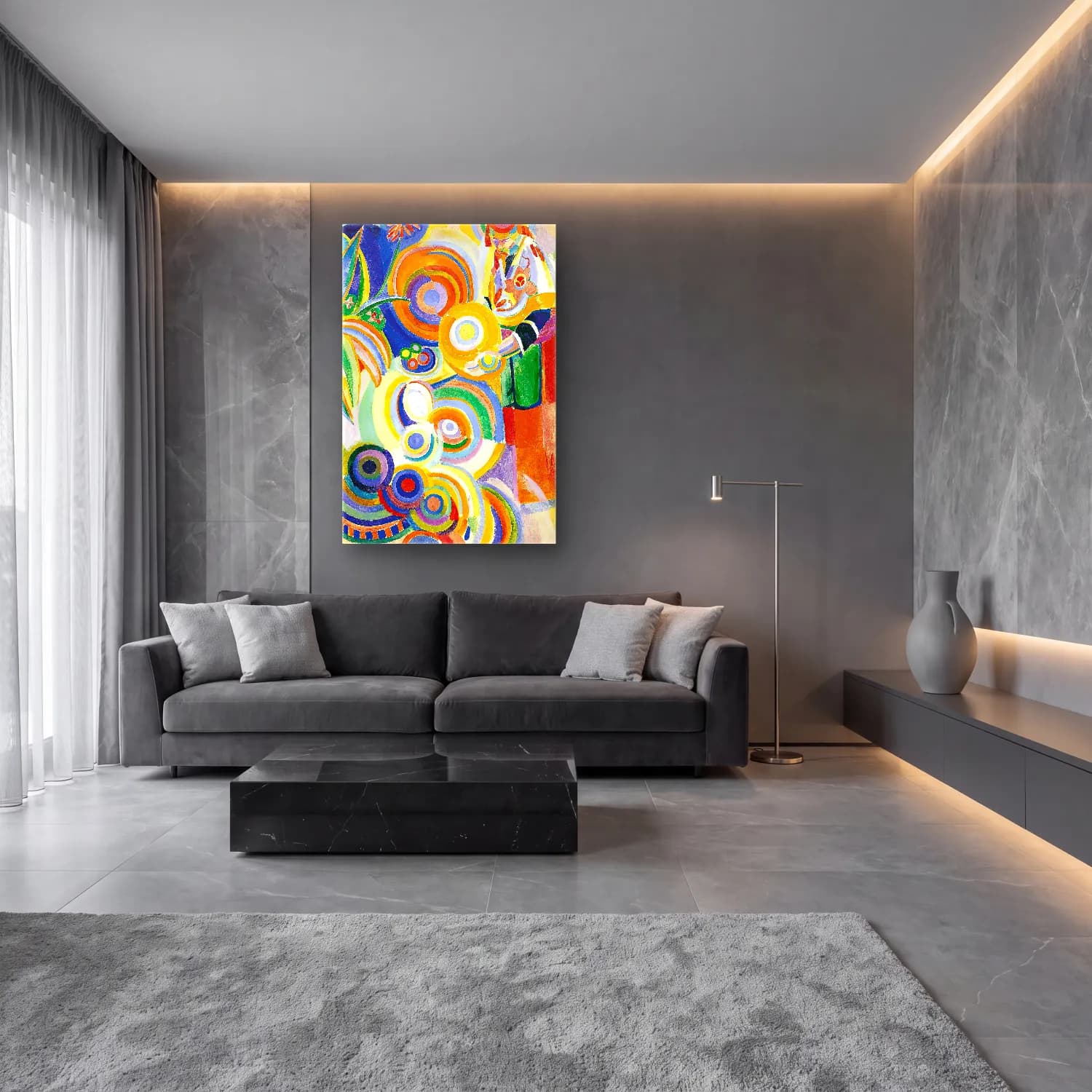 Robert Delaunay – Portuguese Woman cam tablo — lüks salon duvarında