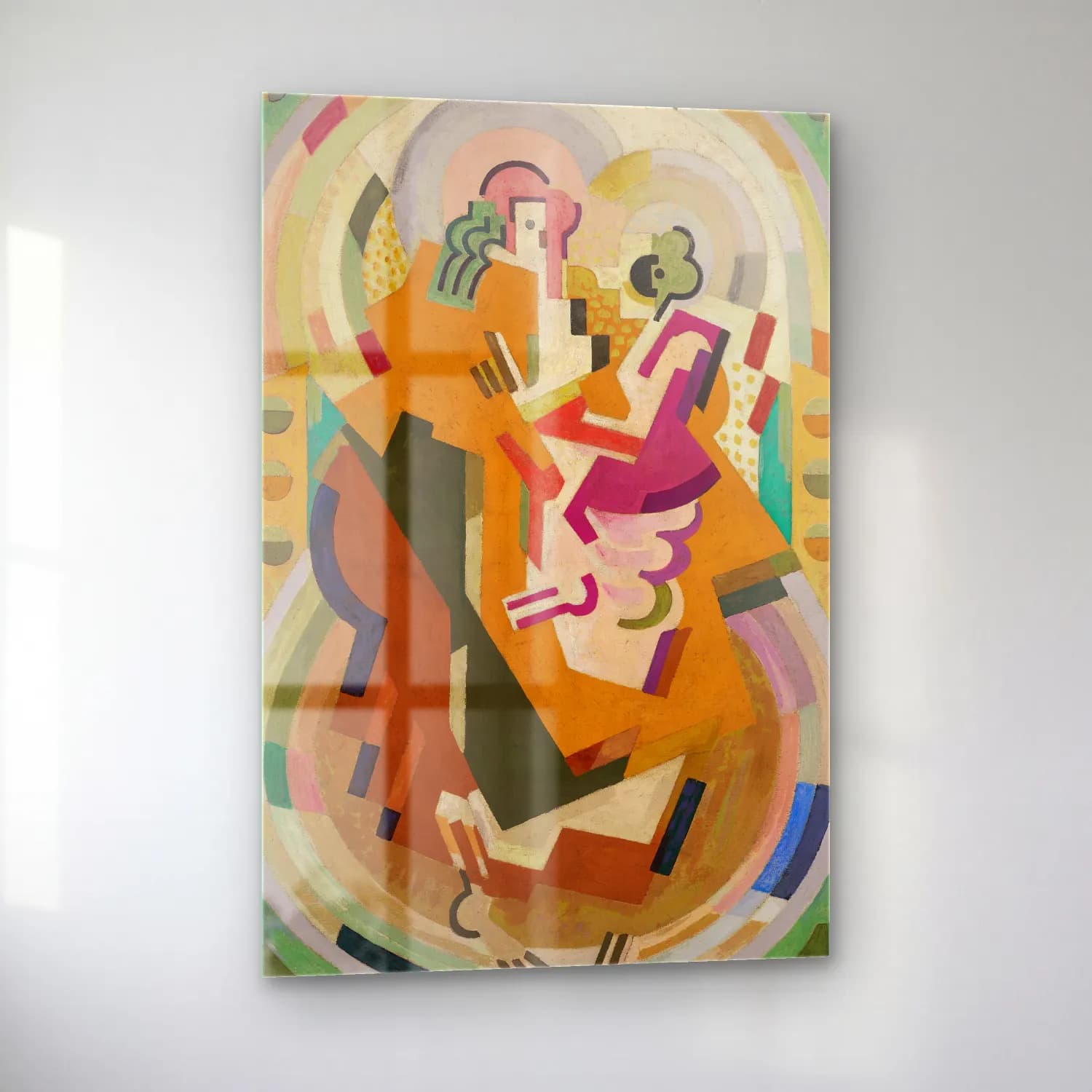 Albert Gleizes – Figure suggérée dans une peinture mesure-cadence-rythme cam tablo — sol açıdan görünüm
